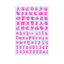 将图片加载到图库查看器,New Super Thin Self-Adhesive Letter 3d Nail Decal Stickers Manicure Nail Art Decoration Accessories Holographic Old English Character Nail Self-Adhesive Sticker English Font Design Manicure Design Water Sliders Decorations Accessories