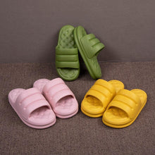 将图片加载到图库查看器,New Thicker EVA Sofa Slides Sole Soft Indoor Slippers Men Women Anti-Slip Sandals Summer Bathroom Platform Shoes Open Toe Soft Slippers Thick Lightweight Non-Slip Shower Bath Cloud Slides Pool Gym House Sandals