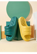 将图片加载到图库查看器,New Thicker EVA Sofa Slides Sole Soft Indoor Slippers Men Women Anti-Slip Sandals Summer Bathroom Platform Shoes Open Toe Soft Slippers Thick Lightweight Non-Slip Shower Bath Cloud Slides Pool Gym House Sandals