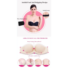 Load image into Gallery viewer, New Trendy Invisible Bras Bralette Underwear Women's Push Up Strapless Bra Wedding Brassiere Underwired Back 1/2 Cup