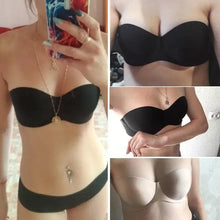 Load image into Gallery viewer, New Trendy Invisible Bras Bralette Underwear Women's Push Up Strapless Bra Wedding Brassiere Underwired Back 1/2 Cup