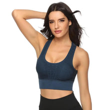 Load image into Gallery viewer, New Trendy Women's T-shirts Workout Sports Bra Yoga Vest Backless Solid Quick Dry Running Gym Sport bra Yoga Shirts