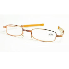 将图片加载到图库查看器,New Ultra-Thin Folding Reading Glasses For Men's And Women's New Stylish Mini Metal Frame Reading Mirror with Glasses Box Lightweight and Sturdy Metal Sunglasses