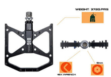 Load image into Gallery viewer, New Ultralight Bicycle Pedals Part Anti-Slip Aluminum Body Road Flat Foot Cycling Sealed 3 Bearing Mountain Bike Pedal Mountain Bike Pedals, Ultra Strong Machined Bicycle Flat Alloy Pedals Non-Slip
