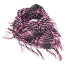 Load image into Gallery viewer, New Unisex Scarf Lightweight Plaid Tassel Arab Desert Shemagh Keffiyeh Scarf Wrap Pashmina Plaid Pattern Large Warm Keeper Military Shemagh Army Desert Keffiyeh Arab Scarf Shawl Neck Cover Head Wrap Scarf Military Shemagh Tactical Desert Keffiyeh