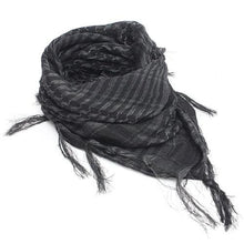 Load image into Gallery viewer, New Unisex Scarf Lightweight Plaid Tassel Arab Desert Shemagh Keffiyeh Scarf Wrap Pashmina Plaid Pattern Large Warm Keeper Military Shemagh Army Desert Keffiyeh Arab Scarf Shawl Neck Cover Head Wrap Scarf Military Shemagh Tactical Desert Keffiyeh