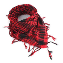 Load image into Gallery viewer, New Unisex Scarf Lightweight Plaid Tassel Arab Desert Shemagh Keffiyeh Scarf Wrap Pashmina Plaid Pattern Large Warm Keeper Military Shemagh Army Desert Keffiyeh Arab Scarf Shawl Neck Cover Head Wrap Scarf Military Shemagh Tactical Desert Keffiyeh