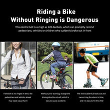 Load image into Gallery viewer, New USB Rechargeable Battery Bicycle Bell 120db Waterproof Cycling Bike Bells Electric Horn Mini Portable Cycling Handlebar Bell Electra Bike Bell Electric Cycling Bells Horn Loud Bicycle Horns Water-Resistant Sound Modes Bike Bells