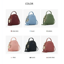 Load image into Gallery viewer, New Versatile Big Capacity 3 Layer Women Backpack Fashionable Small Backpack For Ladies Soft Leather Shoulder Crossbody bag for Female