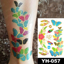 将图片加载到图库查看器,New Waterproof Temporary Tattoo Sticker Golden Silver Flower Jewelry Flash Fashion Different Design Tattoos For Womens