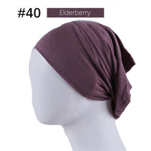 Load image into Gallery viewer, New Winter Autumn Soft Solid Color Inner Hijab Cap Lightweight Muslim Turban Elegant Hijab Caps Hat Islam Under Scarf Undercap Bonnet Color Soft Jersey Stretch Hijab's Tube Cap Hat Hijab Bonnet Muslim Women Scarf Turbans Head For Women