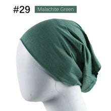 Load image into Gallery viewer, New Winter Autumn Soft Solid Color Inner Hijab Cap Lightweight Muslim Turban Elegant Hijab Caps Hat Islam Under Scarf Undercap Bonnet Color Soft Jersey Stretch Hijab's Tube Cap Hat Hijab Bonnet Muslim Women Scarf Turbans Head For Women