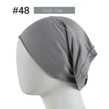 Load image into Gallery viewer, New Winter Autumn Soft Solid Color Inner Hijab Cap Lightweight Muslim Turban Elegant Hijab Caps Hat Islam Under Scarf Undercap Bonnet Color Soft Jersey Stretch Hijab's Tube Cap Hat Hijab Bonnet Muslim Women Scarf Turbans Head For Women