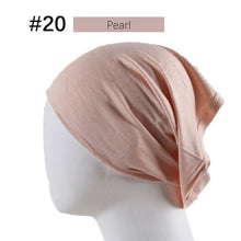 Load image into Gallery viewer, New Winter Autumn Soft Solid Color Inner Hijab Cap Lightweight Muslim Turban Elegant Hijab Caps Hat Islam Under Scarf Undercap Bonnet Color Soft Jersey Stretch Hijab's Tube Cap Hat Hijab Bonnet Muslim Women Scarf Turbans Head For Women