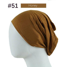 Load image into Gallery viewer, New Winter Autumn Soft Solid Color Inner Hijab Cap Lightweight Muslim Turban Elegant Hijab Caps Hat Islam Under Scarf Undercap Bonnet Color Soft Jersey Stretch Hijab's Tube Cap Hat Hijab Bonnet Muslim Women Scarf Turbans Head For Women