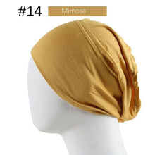 Load image into Gallery viewer, New Winter Autumn Soft Solid Color Inner Hijab Cap Lightweight Muslim Turban Elegant Hijab Caps Hat Islam Under Scarf Undercap Bonnet Color Soft Jersey Stretch Hijab's Tube Cap Hat Hijab Bonnet Muslim Women Scarf Turbans Head For Women