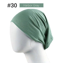 Load image into Gallery viewer, New Winter Autumn Soft Solid Color Inner Hijab Cap Lightweight Muslim Turban Elegant Hijab Caps Hat Islam Under Scarf Undercap Bonnet Color Soft Jersey Stretch Hijab's Tube Cap Hat Hijab Bonnet Muslim Women Scarf Turbans Head For Women