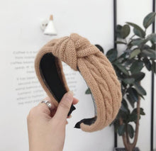 Load image into Gallery viewer, New Winter Knitted Headband Women Warm Handmade Hairband Girls Fashion Solid Turban Center Knot Casual Gorgeous Hair Accessories For Women
