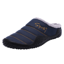 将图片加载到图库查看器,New Winter Slippers For Men Warm Indoor Shoes Short Plush Flat Heel Slipper Waterproof Nonslip Home Slippers Slip-on House Shoes With Arch Support Warm Faux Fur Lined Rubber Sole
