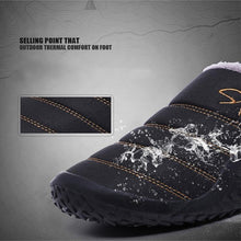 将图片加载到图库查看器,New Winter Slippers For Men Warm Indoor Shoes Short Plush Flat Heel Slipper Waterproof Nonslip Home Slippers Slip-on House Shoes With Arch Support Warm Faux Fur Lined Rubber Sole