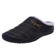 将图片加载到图库查看器,New Winter Slippers For Men Warm Indoor Shoes Short Plush Flat Heel Slipper Waterproof Nonslip Home Slippers Slip-on House Shoes With Arch Support Warm Faux Fur Lined Rubber Sole