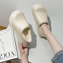 将图片加载到图库查看器,New Winter Women Slipper Soft Bottom Plush Home Shoes Slippers Indoor Waterproof Non-Slip Memory Foam Comfy Fluffy Fur Memory Foam Boots House Shoes Thick Sole 6cm
