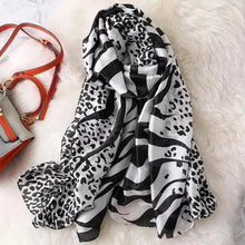 Load image into Gallery viewer, New Women Autumn Winter Fashion Silk Scarf Shawl Beach Headband Female Casual Wear Beach Friendly Spring Silk Scarf Flower Print Silk Scarves Shawls and Wraps Long Size Beach Stoles