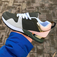 将图片加载到图库查看器,New Women's Breathable Sneakers Fashion Autumn Running And Walking Lace-up Breathable Casual Comfortable Walking Footwear Fashion New Lightweight Sneakers