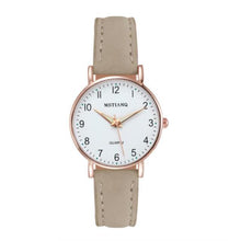 将图片加载到图库查看器,New Women Watch Fashion Casual Leather Belt Watches Simple Small Dial Quartz Dress Wristwatch Quartz Analog Wrist Watches For Women With Second Hand Luminous Hands Women Leather Watch