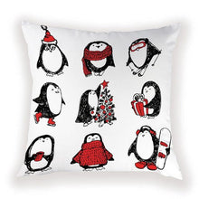 将图片加载到图库查看器,New Year Christmas Decorations Pillows Cover Christmas Décor for Home Christmas Tree Snowflake Snowman Reindeer Home Decor Throw Pillow Case Cushion Cover Santa Merry Christmas Gift Xmas 45x45cm