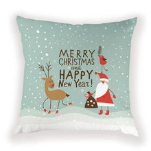 将图片加载到图库查看器,New Year Christmas Decorations Pillows Cover Christmas Décor for Home Christmas Tree Snowflake Snowman Reindeer Home Decor Throw Pillow Case Cushion Cover Santa Merry Christmas Gift Xmas 45x45cm