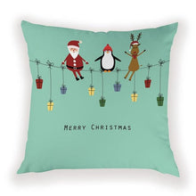 将图片加载到图库查看器,New Year Christmas Decorations Pillows Cover Christmas Décor for Home Christmas Tree Snowflake Snowman Reindeer Home Decor Throw Pillow Case Cushion Cover Santa Merry Christmas Gift Xmas 45x45cm