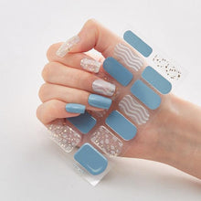 Load image into Gallery viewer, New Year Patterned Nail Decor Nail Polish Nail Art Stickers Full Beauty Sticker for Nails Nail Accessorie Christmas Nail Sticker 3D Nail Art Stickers Decal Slider Template Diy Nail Tool Decorations Nail Art Design Self Adhesive Luxury Designer Nail Sticke