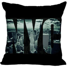 Load image into Gallery viewer, New York Pillow Cover Square Cushion Cover Christmas Zippered Pillow Case for Sofa Bed Home Decor 40*40cm,45*45cm(One Side)