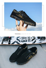 Load image into Gallery viewer, Newest Spring Autumn Men's Flat Shoes Fashion Comfortable Breathable Canvas Sneakers Men's Lace Casual Slip On Sneakers Classic Low Top Canvas Causal Comfortable Walking Flats Sneakers