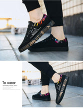 Load image into Gallery viewer, Newest Spring Autumn Men's Flat Shoes Fashion Comfortable Breathable Canvas Sneakers Men's Lace Casual Slip On Sneakers Classic Low Top Canvas Causal Comfortable Walking Flats Sneakers