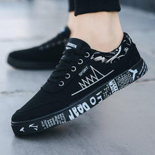 Load image into Gallery viewer, Newest Spring Autumn Men's Flat Shoes Fashion Comfortable Breathable Canvas Sneakers Men's Lace Casual Slip On Sneakers Classic Low Top Canvas Causal Comfortable Walking Flats Sneakers