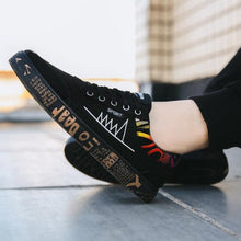 Load image into Gallery viewer, Newest Spring Autumn Men's Flat Shoes Fashion Comfortable Breathable Canvas Sneakers Men's Lace Casual Slip On Sneakers Classic Low Top Canvas Causal Comfortable Walking Flats Sneakers