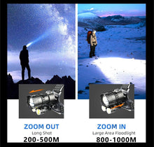 Load image into Gallery viewer, Newest Waterproof XHP199 16-Core Super Bright Powerful Lantern Headlamp XHP110 LED USB Flashlight XHP50 Headlight Rechargeable 18650 Zoom Torch Light
