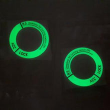 Load image into Gallery viewer, Night Luminous Car Ignition Start Stop Button Fluorescent Circle Luminous Ring Cover Start Stop Button Luminous Start Stop Button Ring Cover Trim Universal Ignition Key Ring Stickers Auto Motorcycle 3D Decals Decoration Fluorescent Circle Auto Interior