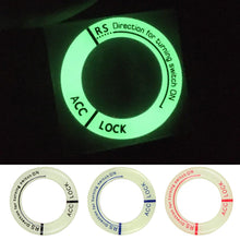 Load image into Gallery viewer, Night Luminous Car Ignition Start Stop Button Fluorescent Circle Luminous Ring Cover Start Stop Button Luminous Start Stop Button Ring Cover Trim Universal Ignition Key Ring Stickers Auto Motorcycle 3D Decals Decoration Fluorescent Circle Auto Interior