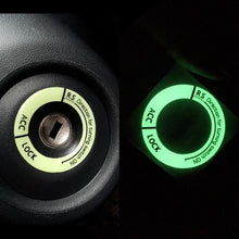 Load image into Gallery viewer, Night Luminous Car Ignition Start Stop Button Fluorescent Circle Luminous Ring Cover Start Stop Button Luminous Start Stop Button Ring Cover Trim Universal Ignition Key Ring Stickers Auto Motorcycle 3D Decals Decoration Fluorescent Circle Auto Interior