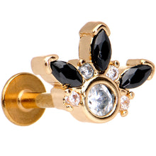 Load image into Gallery viewer, 1/4 Clear CZ Gem Rose Gold Tone Anodized Cartilage Tragus Earring