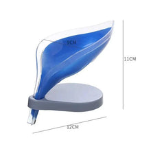 Load image into Gallery viewer, Non-slip leaf Shape Soap Box Bathroom Soap Holder Dish Storage Plate Tray Soap Holder Case Kitchen Supplies Bathroom Accessories Soap Dishes Sponge Container with Suction Cup Leaf Shape Self Draining for Bathroom Kitchen Sink