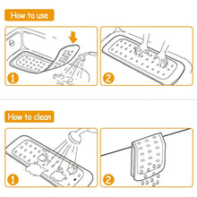Load image into Gallery viewer, Non Slip Shower Mat Massage Anti-Bacterial with Suction Cups