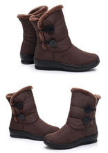 Load image into Gallery viewer, Non-Slip Snow Boots New Womens Warm Winter Boots Waterproof Shoes Winter Women Shoes Plus Velvet Cotton Boots Warm Lining Comfortable Non Slip Ankle Booties Outdoor Hiking Walking Platform Shoes
