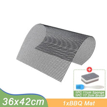 Load image into Gallery viewer, Non-stick Barbecue Mesh Mat Reusable Heat Resistance BBQ Baking Net Pad Kitchen Cooking BBQ Mat Liner Accessories Outdoor BBQ Tool Non Stick BBQ Grill Mats Reusable BBQ Grilling Sheets Silicone Brush Easy to Clean BBQ Accessories