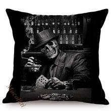 Load image into Gallery viewer, Nordic Art Posters Style Pillow Covers Decorative Cushion Cover Zebra Giraffe Elephant Horse Fashion Animal Wearing Hat Sofa Throw Pillow Case