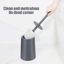 将图片加载到图库查看器,Nordic Ceramic Toilet Brush Bathroom Accessories Set With Non Slip Long Handle And Flexible Bristle Toilet Brush Stainless Steel Long Handle Toilet Bowl Brush For Bathroom Toilet-Ergonomic Elegant Durable