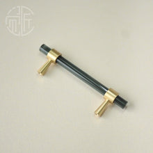 将图片加载到图库查看器,Nordic Modern Wardrobe Dresser Drawer Pull Cabinet Door Handle Knobs Cabinet Handle Pure Copper Double Hole Crystal Handle Brass Walnut Kitchen Wardrobe Cabinet Hardware Pull Handle Adjustable Hole